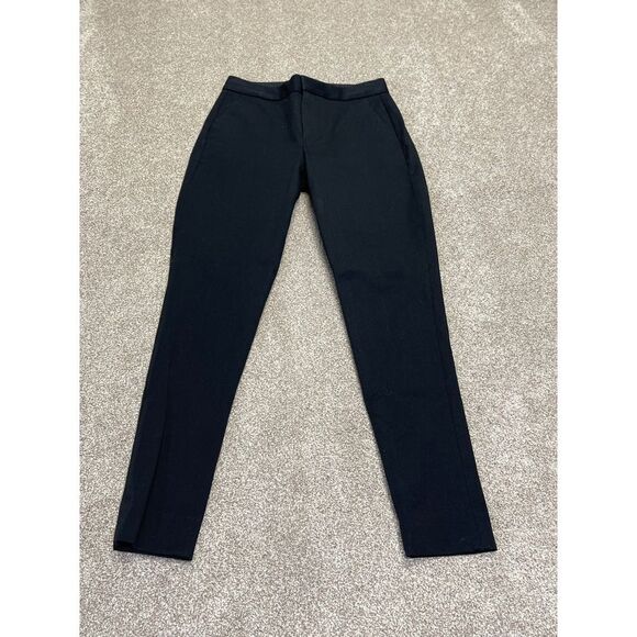 Banana republic womens high rise slim ankle pants sz 00p black stretch trousers - Picture 3 of 12
